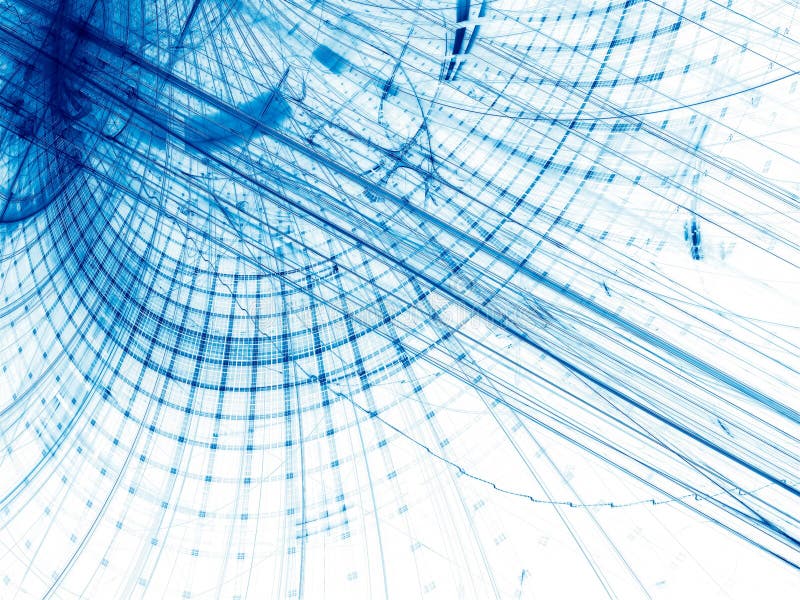 Technology background with curves and grid - abstract digitally royalty free illustration