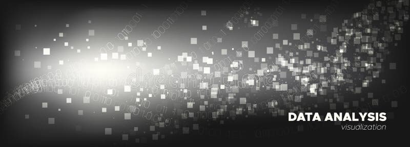 Technology Background. Gray Digital Particles. royalty free illustration