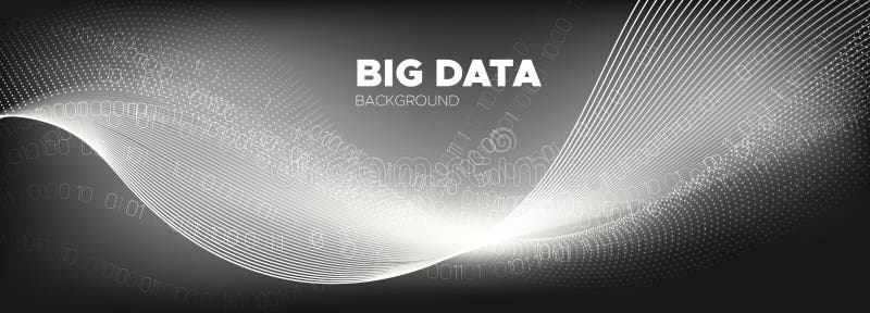 Technology Background. Monochrome Particles royalty free illustration
