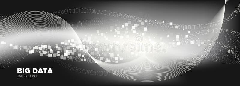 Technology Background. White Particles Vector. royalty free illustration