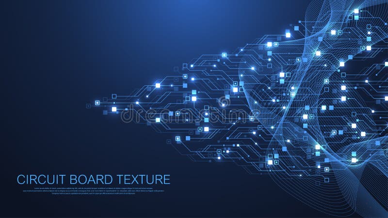 Technology Circuit Board Texture Background. Abstract Circuit Board Banner  Wallpaper. Digital Data Industry Stock Vector - Illustration of computing,  internet: 173635563