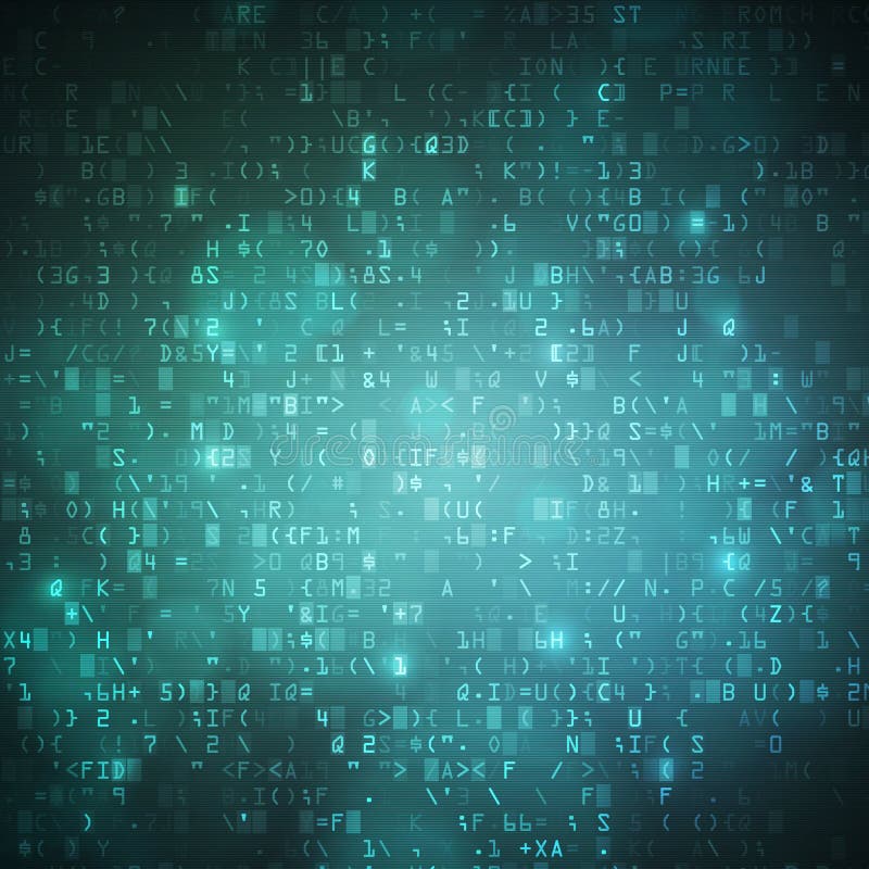 Technology computer digital data code background stock illustration