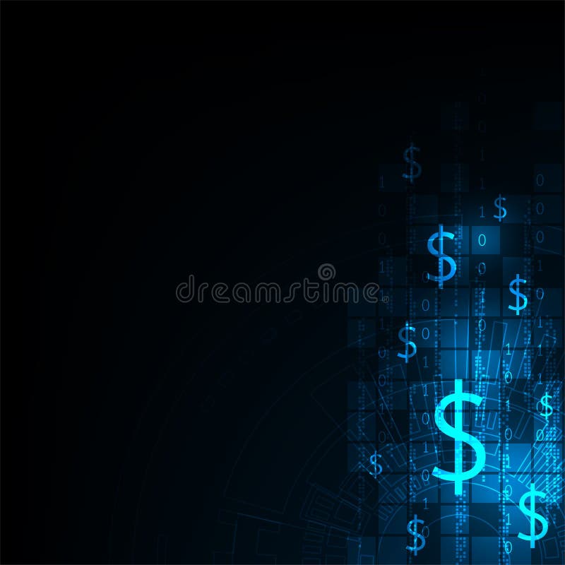 Technology in the concept of electronic money. vector illustration