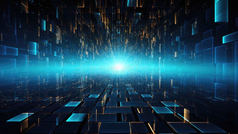 Technology cyberflow matrix matrix stock illustration
