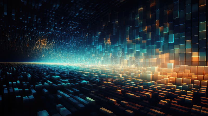 Technology data flow matrix royalty free illustration