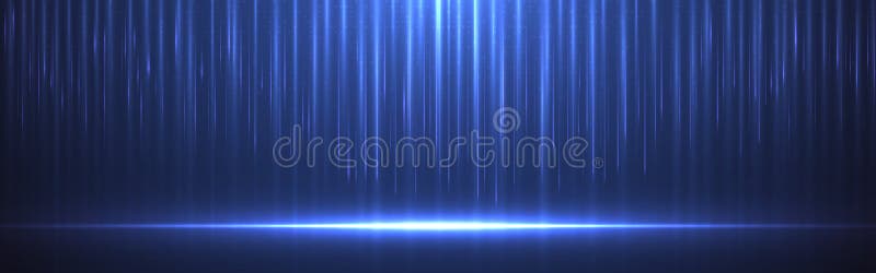 Technology data stream background with vertical glowing lines. Futuristic light effect with digital matrix. Big data visualization vector illustration