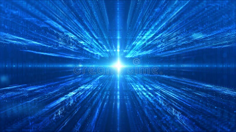 Technology Digital Matrix and Light Abstract Background vector illustration