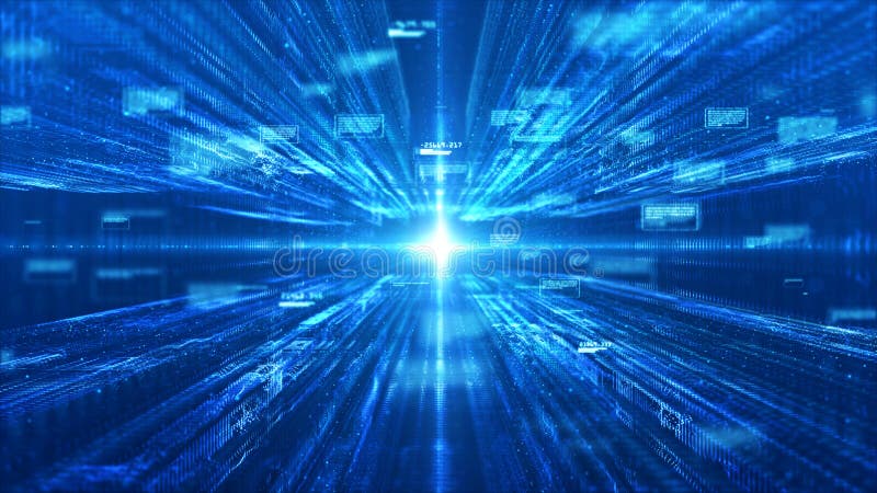 Technology Digital Matrix and Light Abstract Background vector illustration