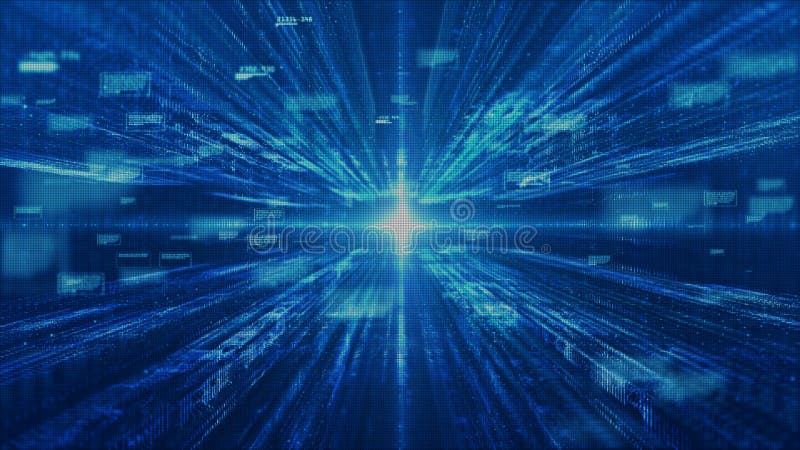 Technology Digital Matrix and Light Abstract Background royalty free illustration