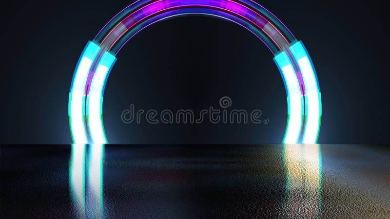 Technology futuristic portal concept stock illustration