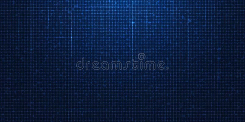 Abstract grid pixel pattern background. Vector illustration element with square, geometric mosaic, texture on dark blue color. stock illustration