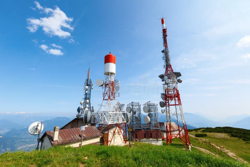 Technology on the GSM telecommunications tower 5G.