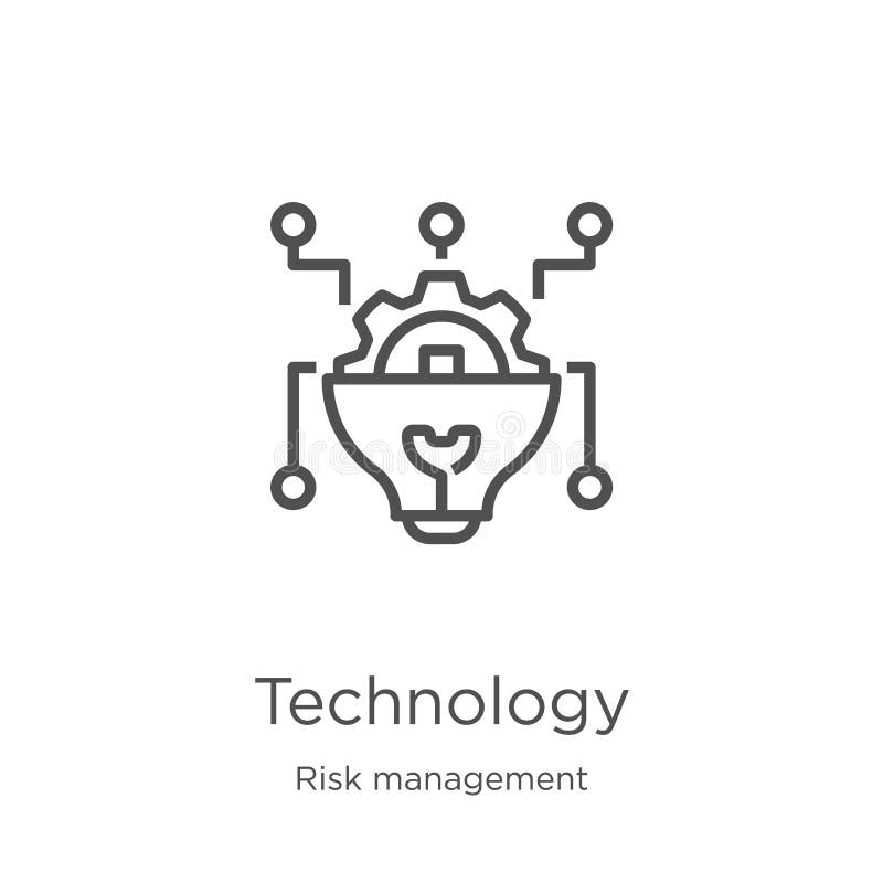 Technology Icon Vector from Risk Management Collection. Thin Line