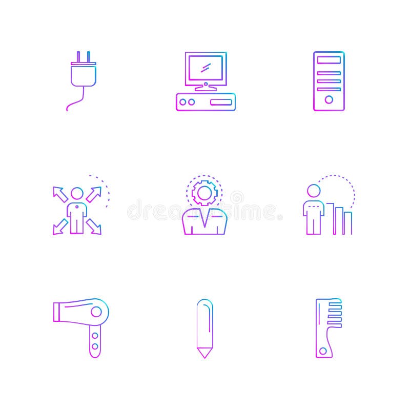 Technology , icons , electronics , eps icons set vector