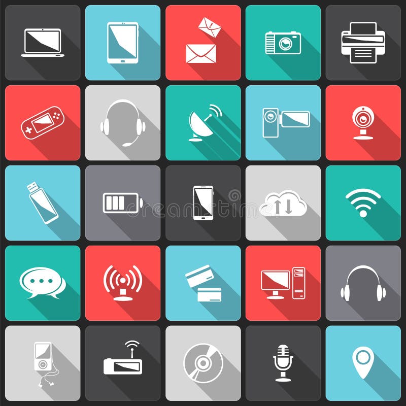 Technology icons vector illustration