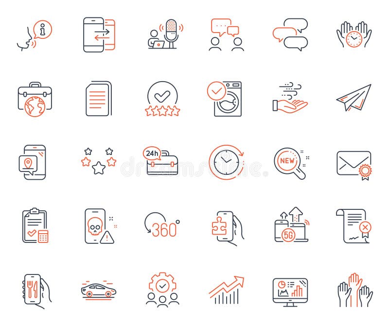 Technology icons set. Included icon as Car, Pin marker and Demand curve web elements. For website app. Vector royalty free illustration