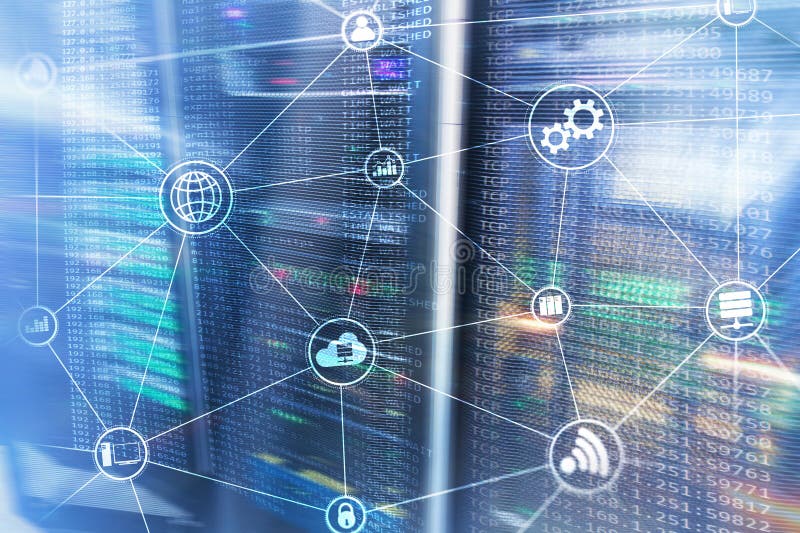 Technology infrastructure cloud computing and communication. Internet concept. royalty free stock photos Technology infrastructure cloud computing and communication. Internet concept. royalty free stock photos