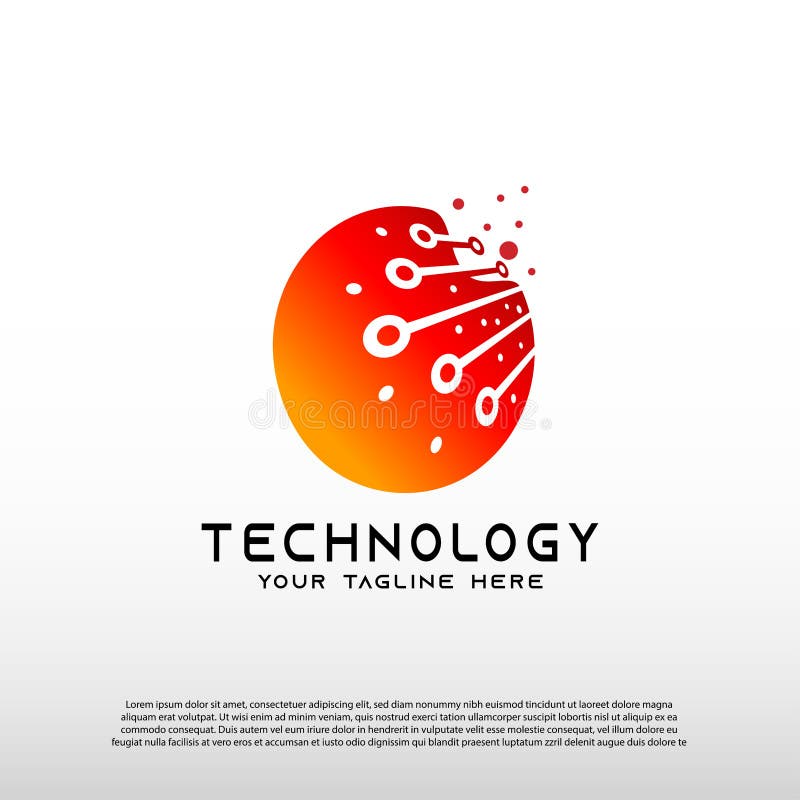Technology logos, future technology icons, gear logos, circuit style lines, vector illustration elements vector illustration