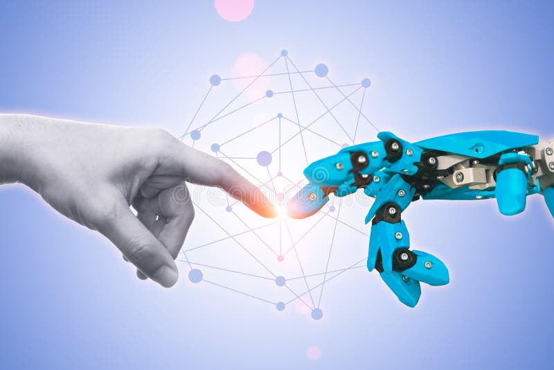 Technology of robot or robotic engineering stock images