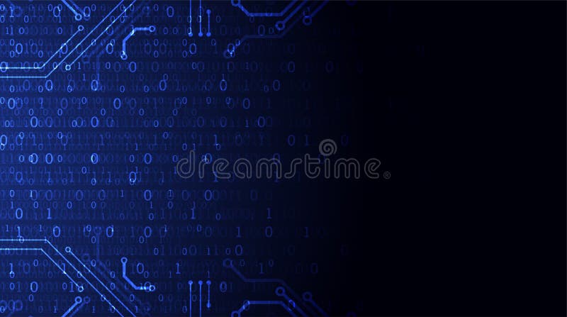 Technology background. Binary computer code. Vector illustratio vector illustration