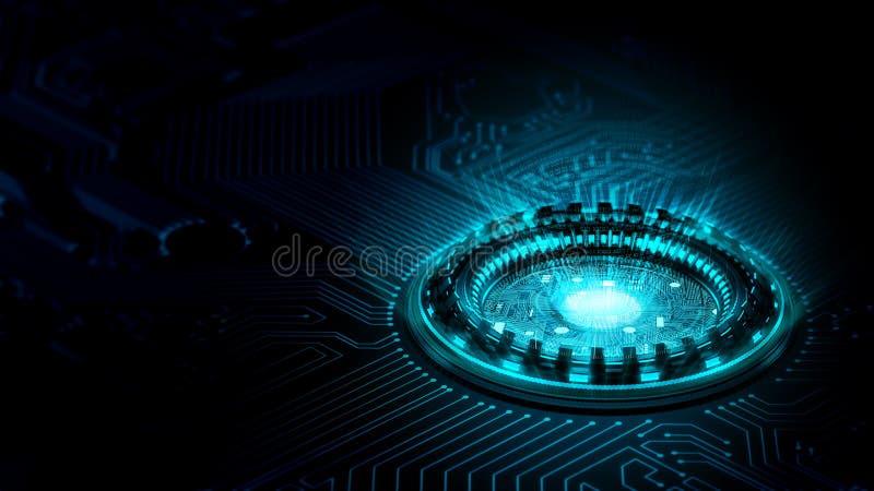 Internet data processing concept stock illustration