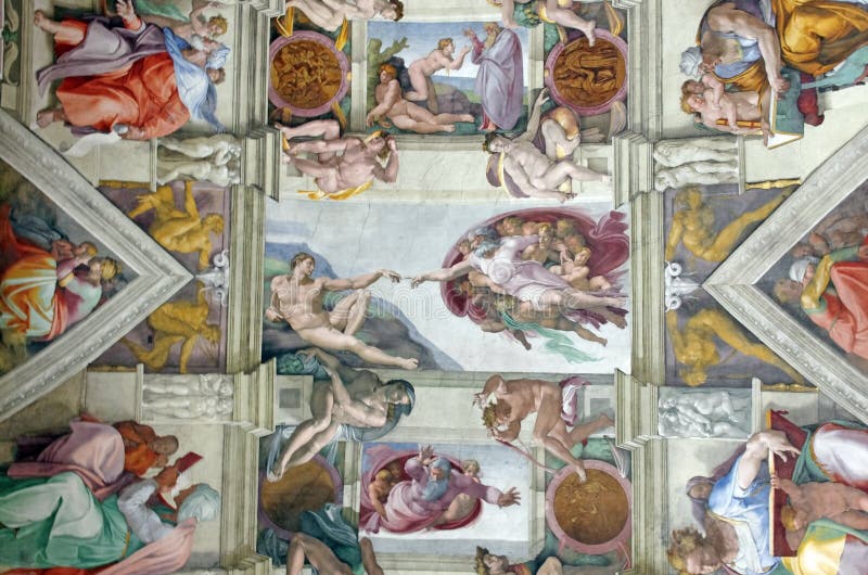 Techo de la capilla de Sistine fotografía de archivo libre de regalías Techo de la capilla de Sistine fotografía de archivo libre de regalías