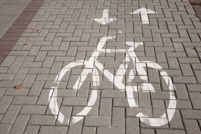 Tecken för cykelgränd arkivbild Tecken för cykelgränd arkivbild