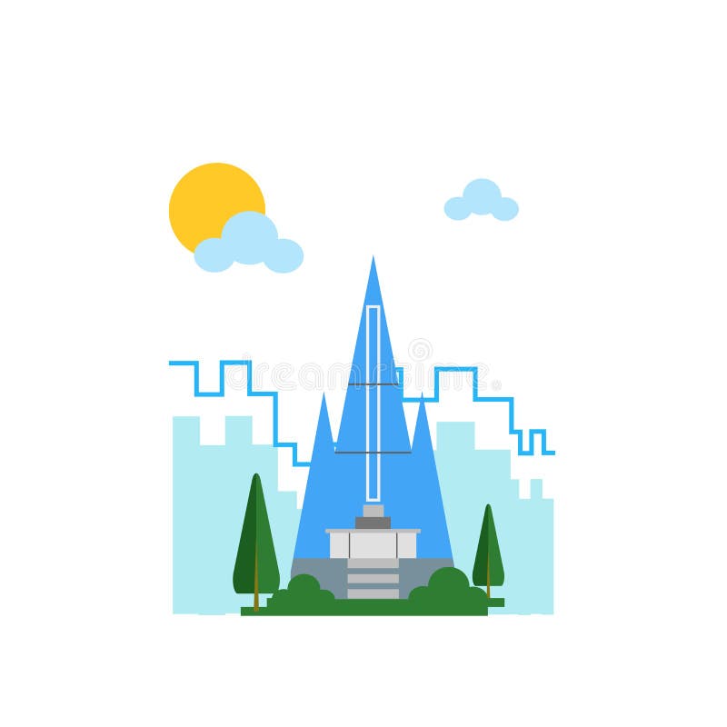 Tecken och symbol för Pyongyang symbolsvektor som isoleras på den vita backgrouen stock illustrationer Tecken och symbol för Pyongyang symbolsvektor som isoleras på den vita backgrouen stock illustrationer