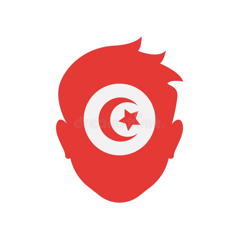 Tecken och symbol för Tunisien symbolsvektor som isoleras på vit bakgrund vektor illustrationer Tecken och symbol för Tunisien symbolsvektor som isoleras på vit bakgrund vektor illustrationer
