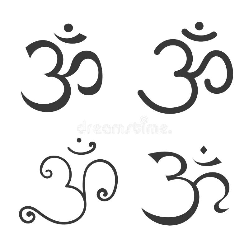 Tecken Om Räcka det utdragna symbolet av buddism- och Hinduismreligioner