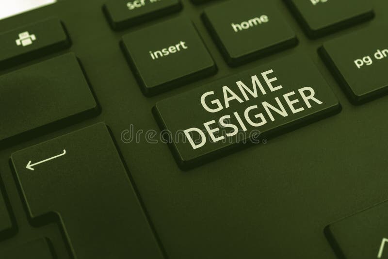 Text sign showing Game Designer, Business approach Campaigner Pixel Scripting Programmers Consoles 3D Graphics Computer Keyboard And Symbol.Information Medium For Communication. Text sign showing Game Designer, Business approach Campaigner Pixel Scripting Programmers Consoles 3D Graphics Computer Keyboard And Symbol.Information Medium For Communication.