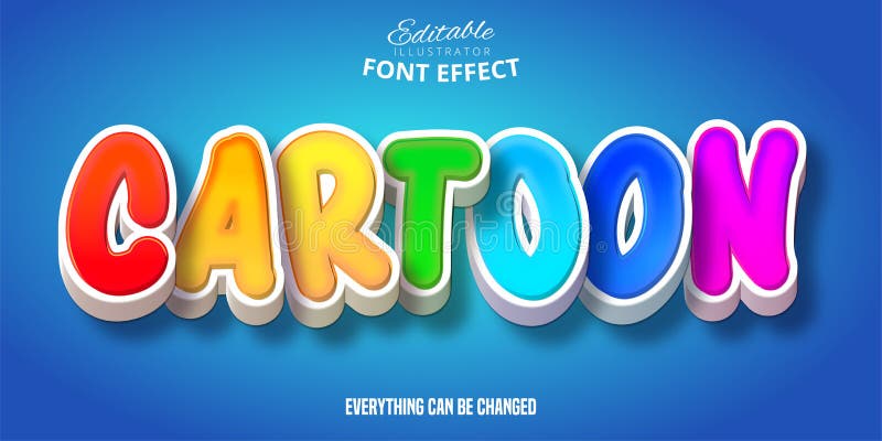 Teckentext 3d, redigerbar teckensnittseffekt royaltyfri illustrationer