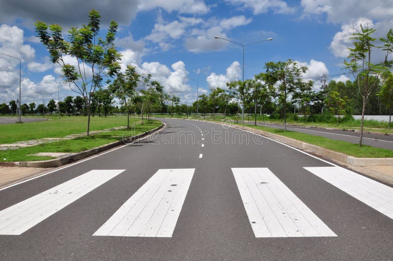 Zebra traffic walk way sign as sky. Zebra traffic walk way sign as sky