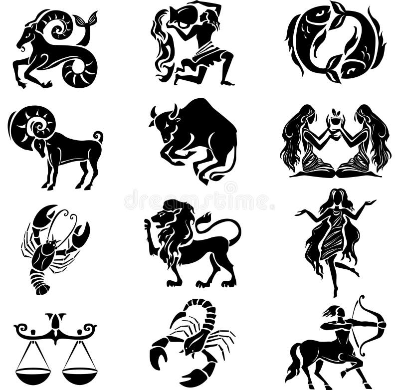 teckenzodiac stock illustrationer teckenzodiac stock illustrationer