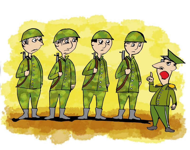 Cartoon related with military man, soldiers and army. Cartoon related with military man, soldiers and army