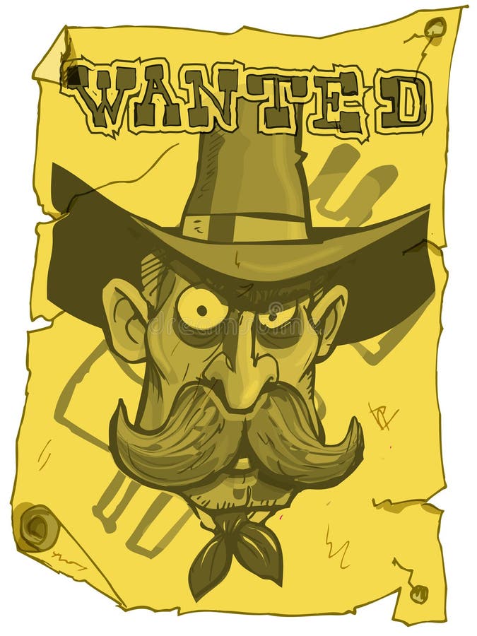 tecknad filmcowboyaffischen önskade vektor illustrationer tecknad filmcowboyaffischen önskade vektor illustrationer