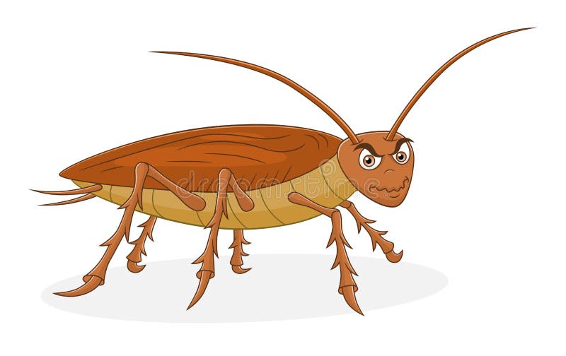 Tecknad filmkackerlacka stock illustrationer Tecknad filmkackerlacka stock illustrationer