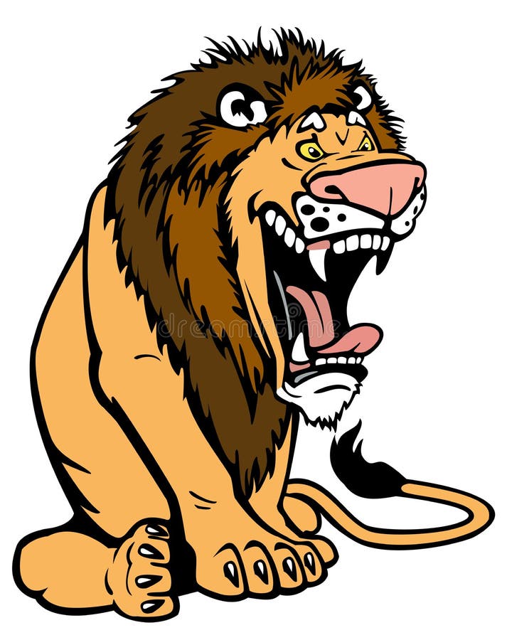 Tecknad filmlion vektor illustrationer Tecknad filmlion vektor illustrationer