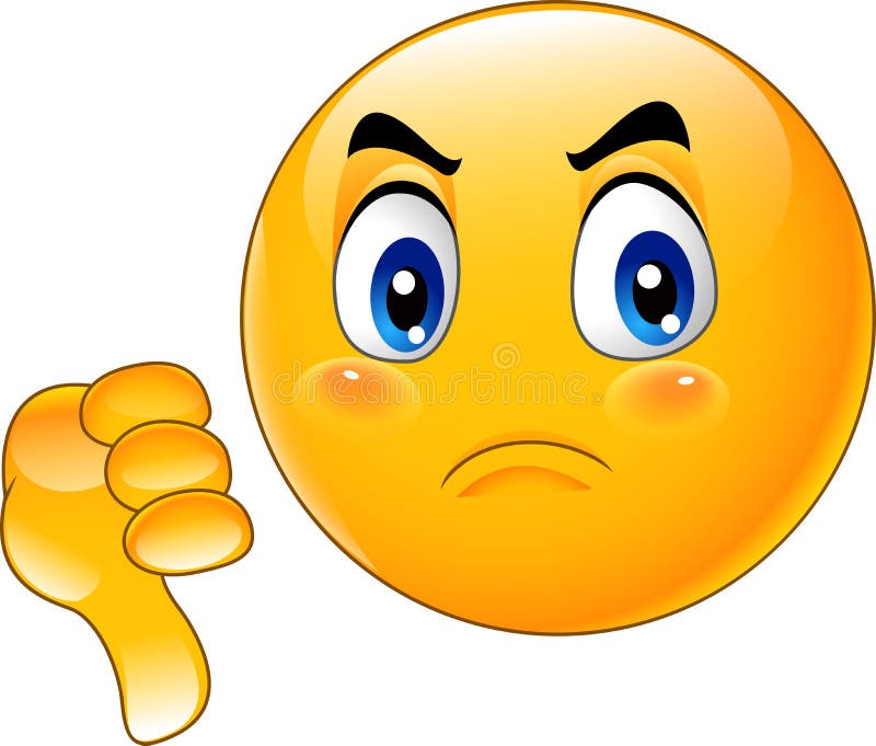 Tecknad filmmotviljaemoticon vektor illustrationer Tecknad filmmotviljaemoticon vektor illustrationer