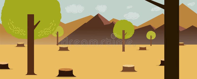 Tecknad filmnaturen kalhugger design med berg och himmelbakgrund ocks? vektor f?r coreldrawillustration Kalhugga begreppet vektor illustrationer Tecknad filmnaturen kalhugger design med berg och himmelbakgrund ocks? vektor f?r coreldrawillustration Kalhugga begreppet vektor illustrationer
