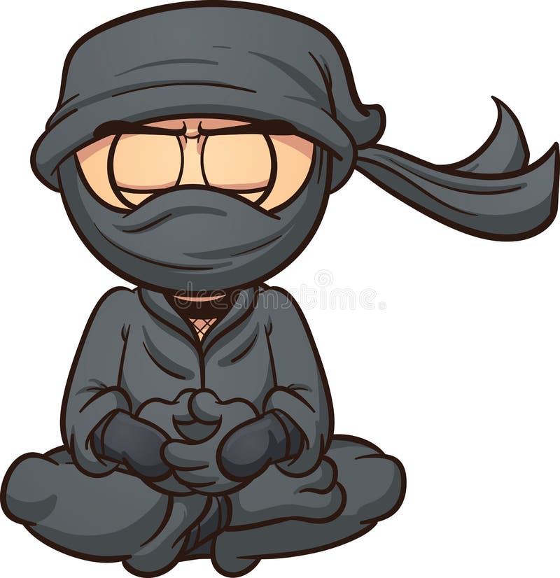 tecknad filmninja stock illustrationer tecknad filmninja stock illustrationer
