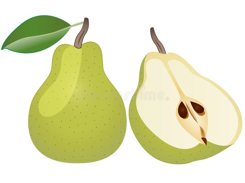 Tecknad filmpäronfrukt royaltyfri illustrationer