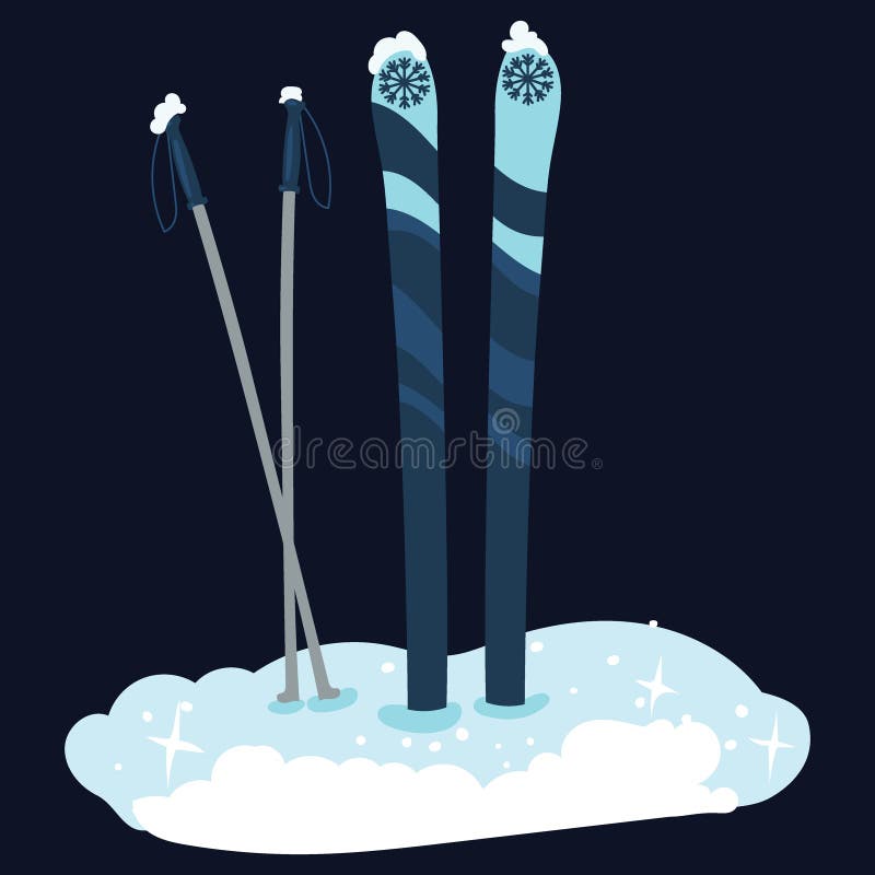 Tecknade filmen skidar i snön skida vintern för snowsportspår också vektor för coreldrawillustration stock illustrationer Tecknade filmen skidar i snön skida vintern för snowsportspår också vektor för coreldrawillustration stock illustrationer