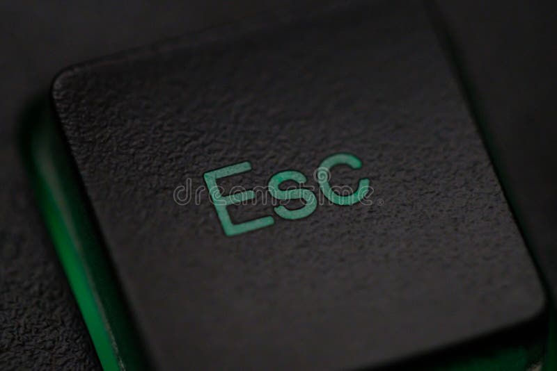 Escape Key on computer keyboard abandon, complete, quit, leave concept. Escape Key on computer keyboard abandon, complete, quit, leave concept