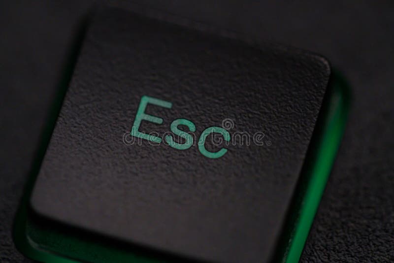 Escape Key on computer keyboard abandon, complete, quit, leave concept. Escape Key on computer keyboard abandon, complete, quit, leave concept