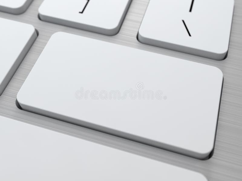 Tecla em branco no teclado de computador moderno. ilustração royalty free Tecla em branco no teclado de computador moderno. ilustração royalty free
