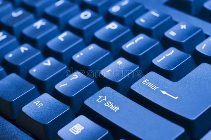 Teclado de computador azul Teclado de computador azul
