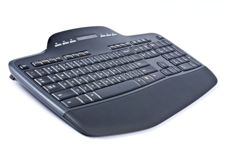 Teclado de computador sem fio preto foto de stock
