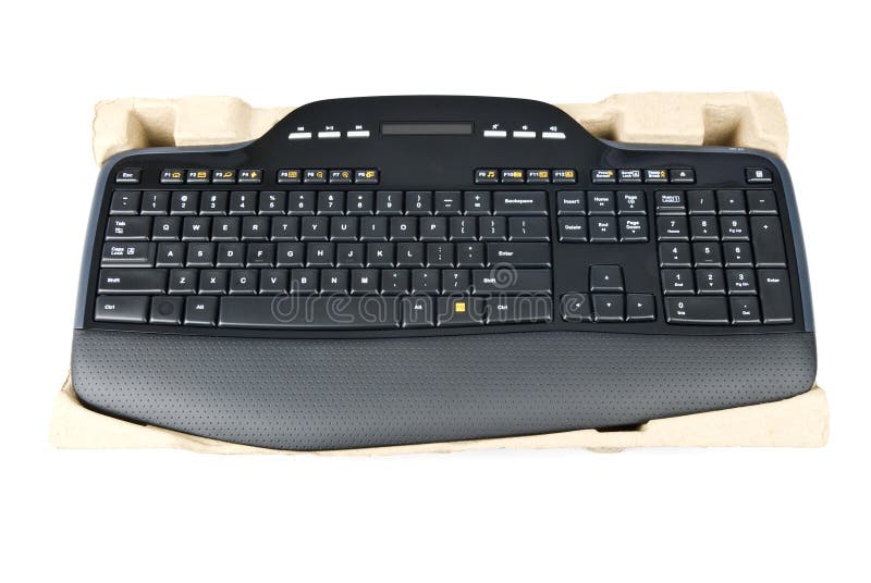 Teclado de computador sem fio preto fotos de stock