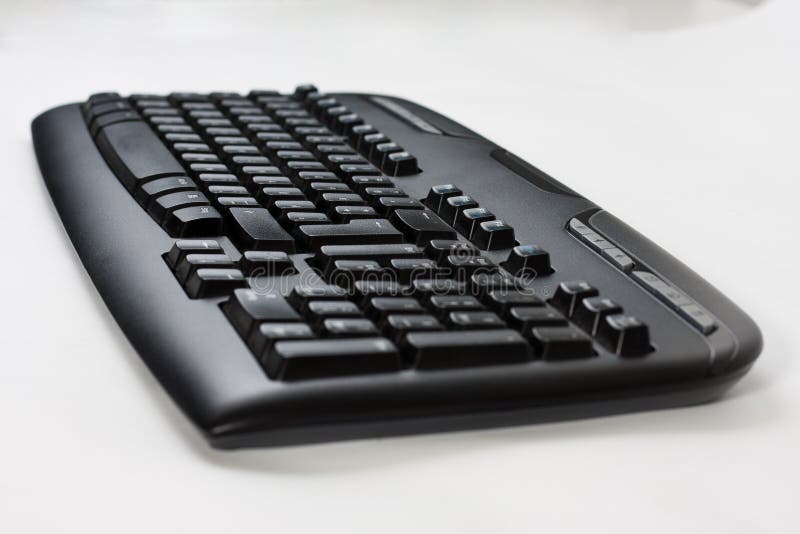 Teclado de computador sem fio preto imagens de stock royalty free